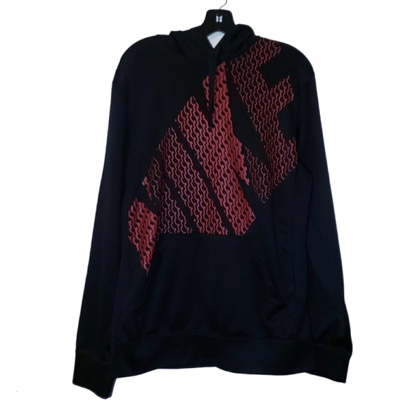 Nike Therma Fit Red Logo Black Hoodie - Picture 1 of 5